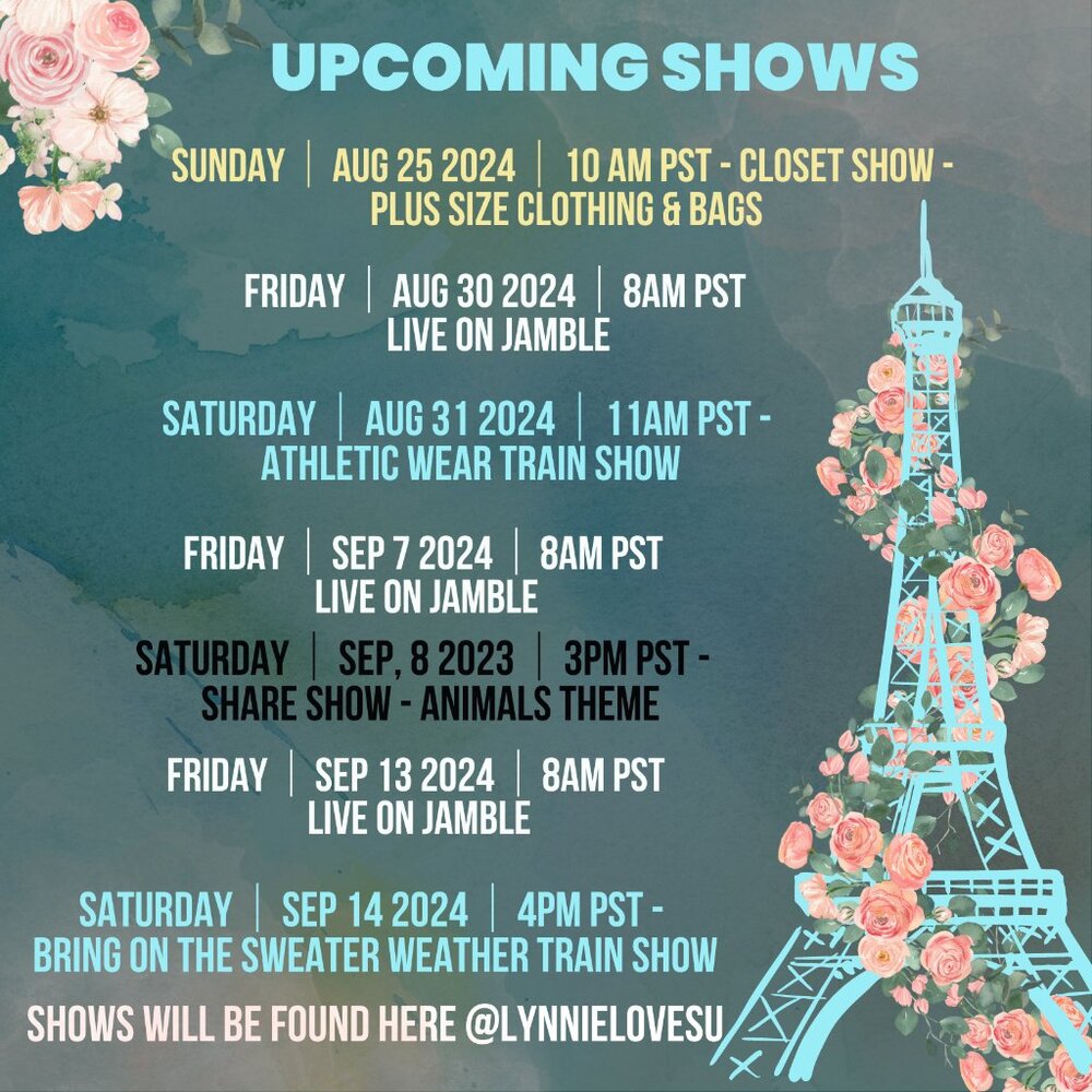 Updated Schedule of my live shows throughout the Fall!!!